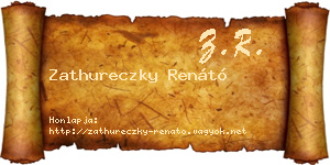 Zathureczky Renátó névjegykártya