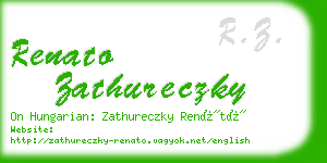renato zathureczky business card